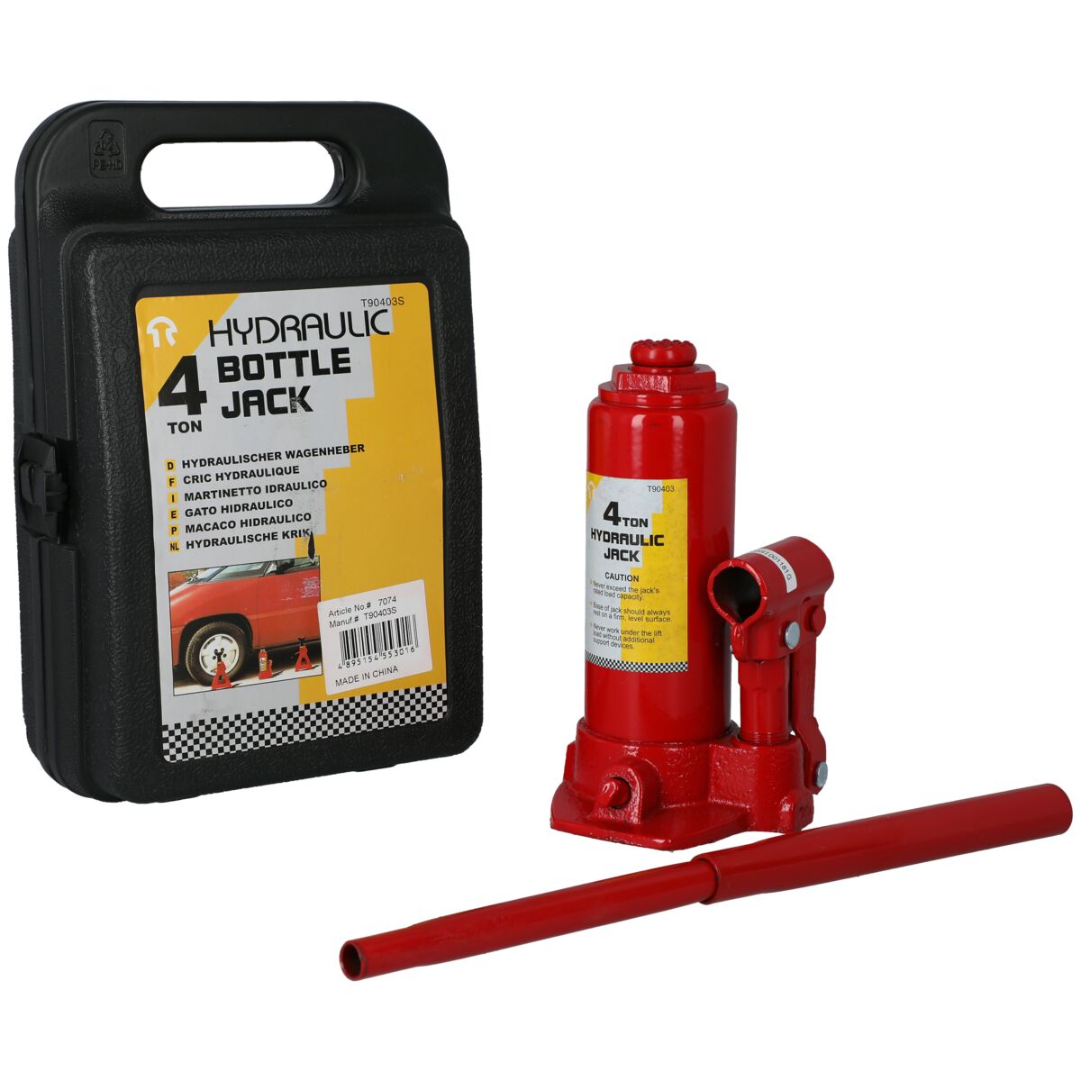 Big Red T90403S 4-Ton Bottle Jack with Blow Case